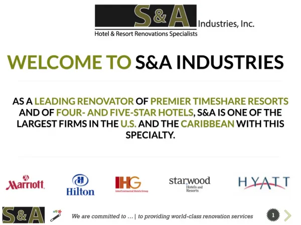 S & A Industries.