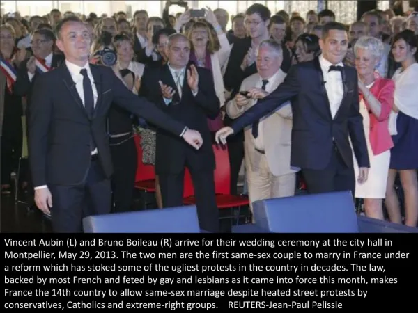 France's first gay wedding