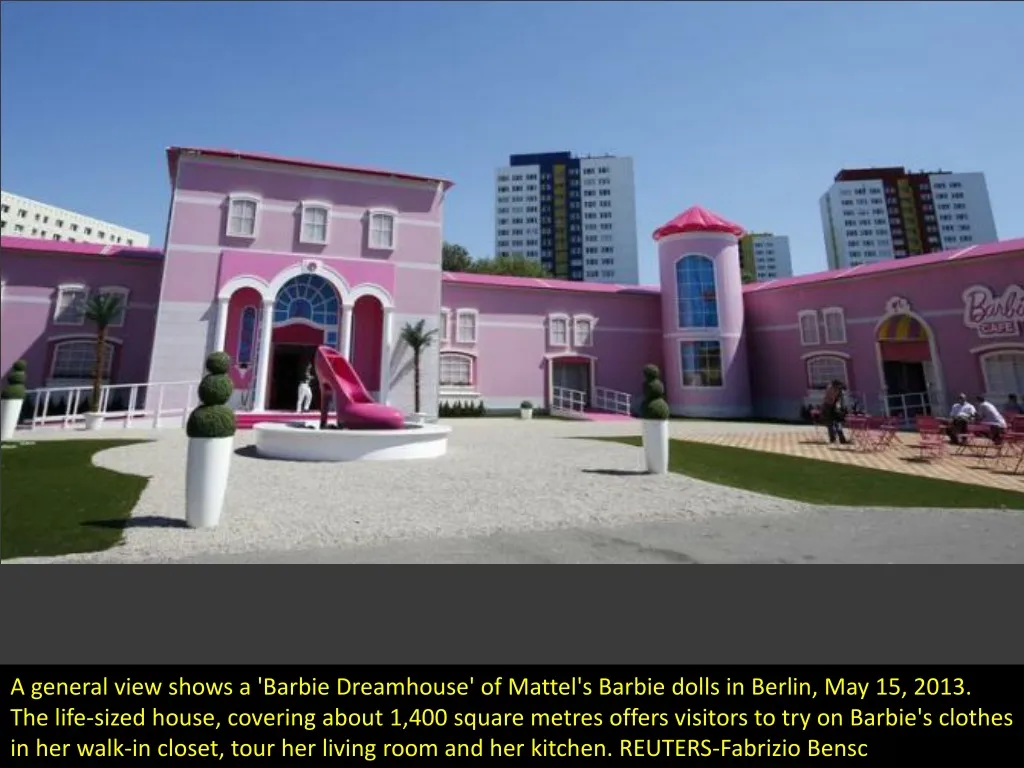 a general view shows a barbie dreamhouse