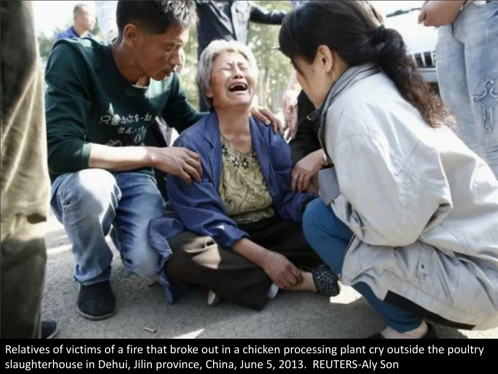 relatives of victims of a fire that broke