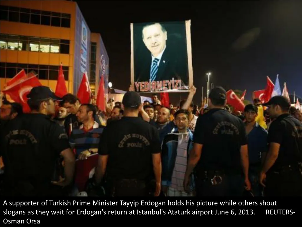 a supporter of turkish prime minister tayyip