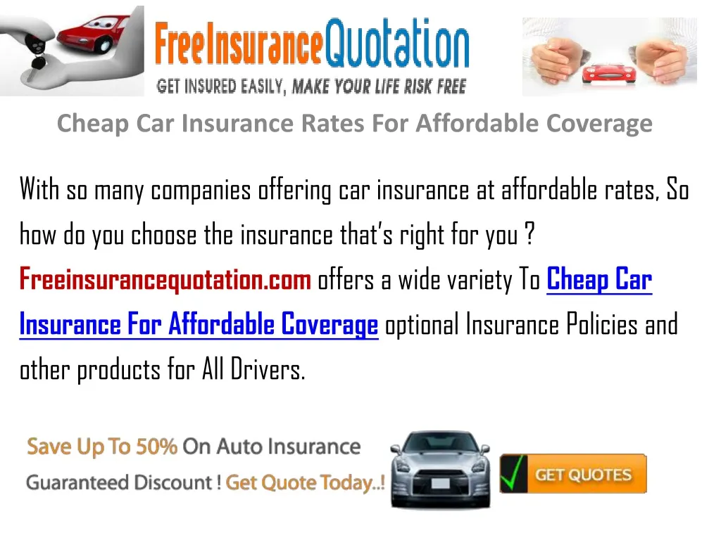 cheap car insurance rates for affordable coverage