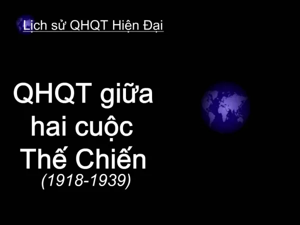 QHQT gia hai cuc Th Chin 1918-1939