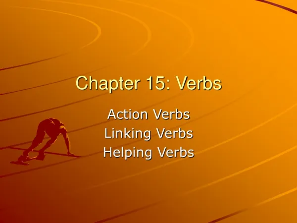 Chapter 15: Verbs