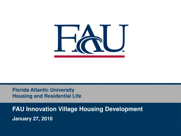 Florida Atlantic University Housing and Residential Life