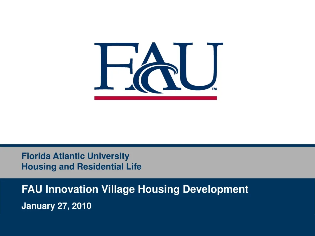 florida atlantic university housing