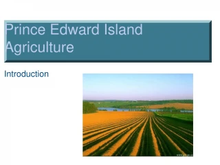 Prince Edward Island Agriculture