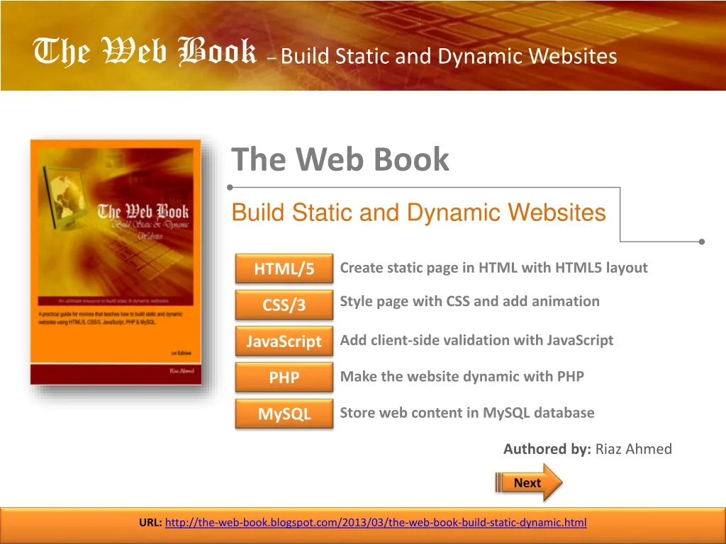 the web book build static and dynamic websites