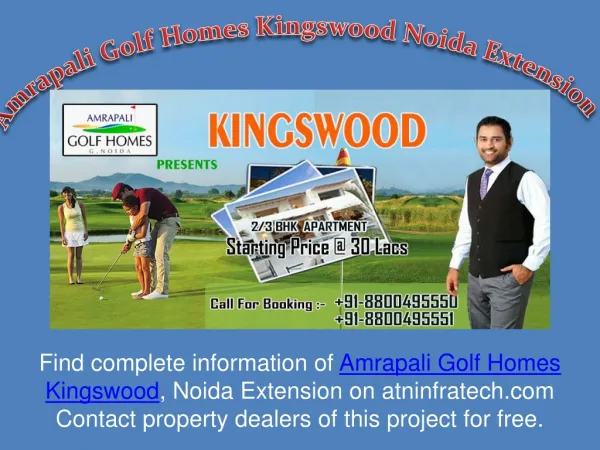 2 and 3 BHK Flats in Amrapali Kingswood Noida Extension