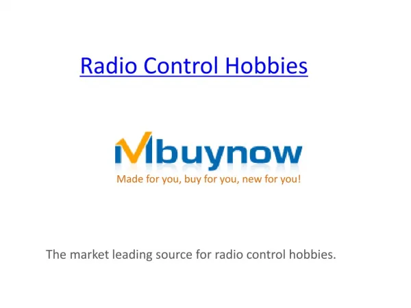 Radio Control Hobbies