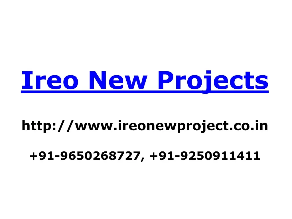 ireo new projects http www ireonewproject