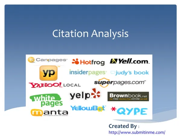 Citation Analysis - Basics