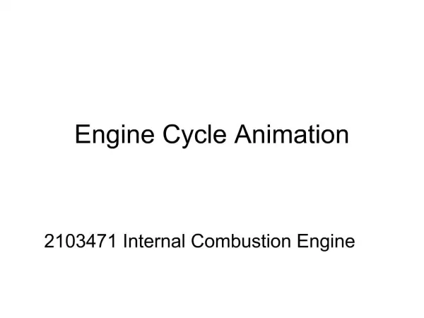 Engine Cycle Animation