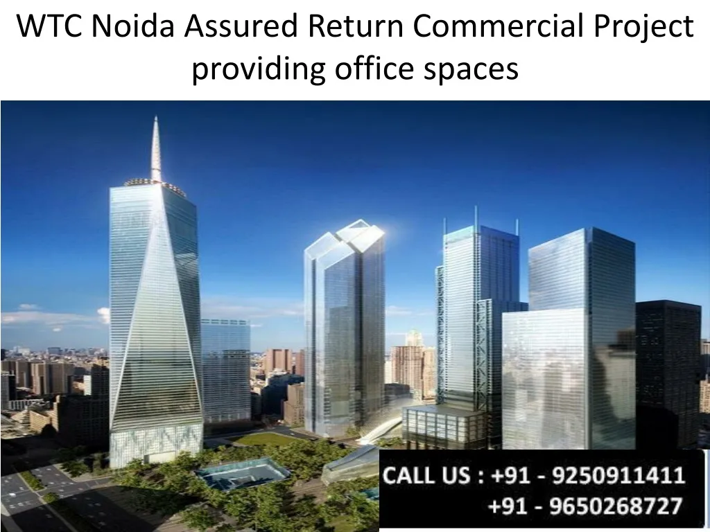 wtc noida assured return commercial project