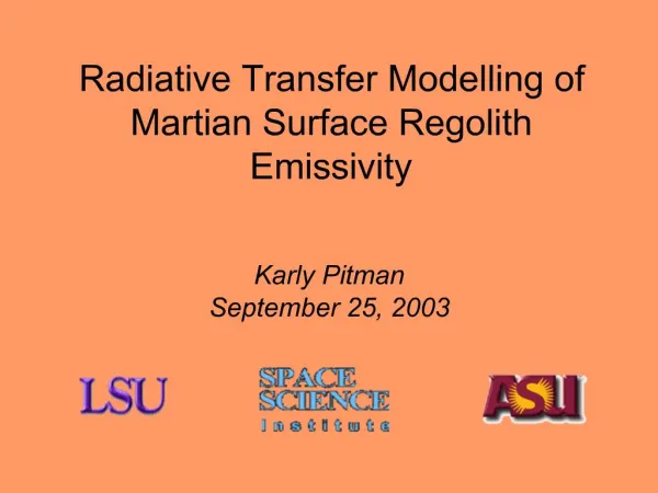 Radiative Transfer Modelling of Martian Surface Regolith Emissivity
