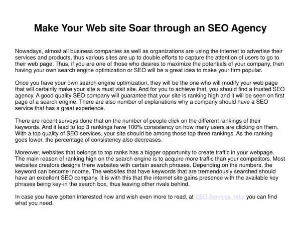 Obtain Popularity Online by Hiring an SEO Agency