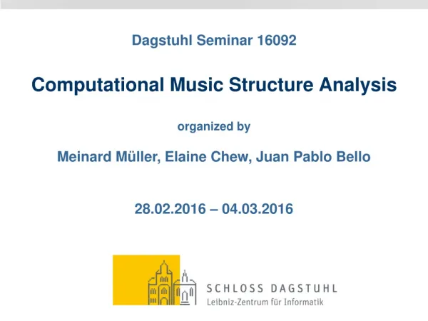 Computational Music Structure Analysis