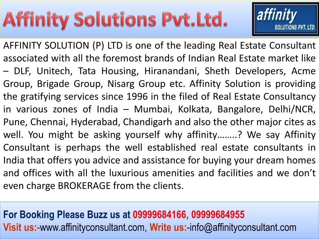 affinity solutions pvt ltd