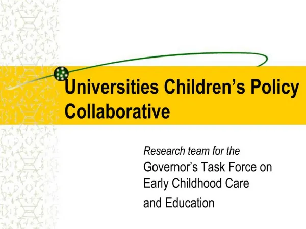 Universities Children s Policy Collaborative