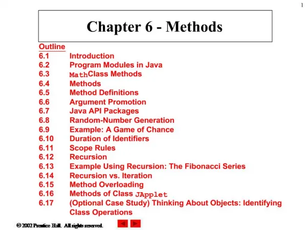 Chapter 6 - Methods