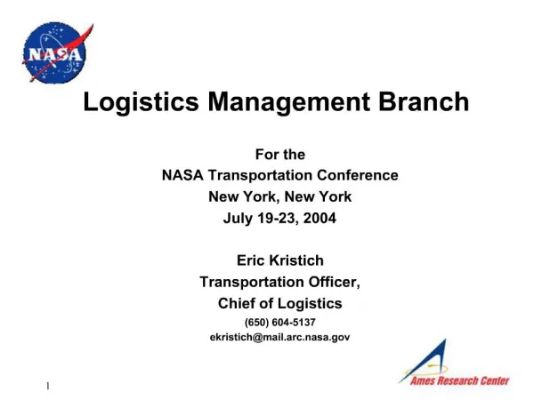 Logistics Management Branch