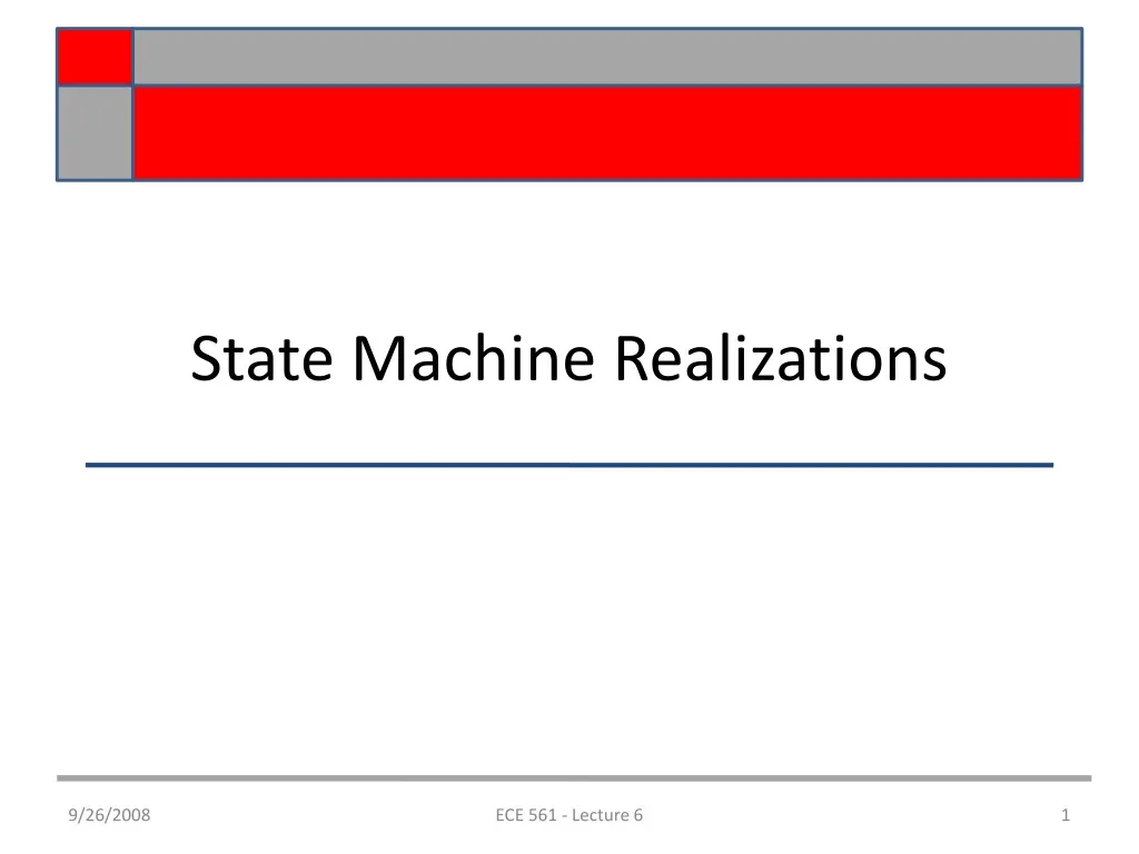 state machine realizations