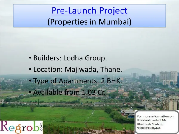 Pre-Launch Project in Thane offering 2 BHK at 8883/sq ft.