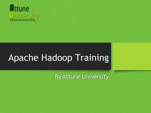 Apache Hadoop Training