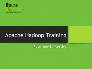 Apache Hadoop Training - slide 1