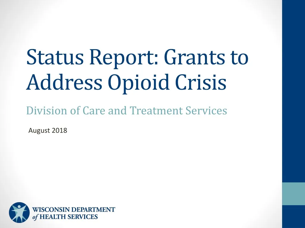 status report grants to address opioid crisis