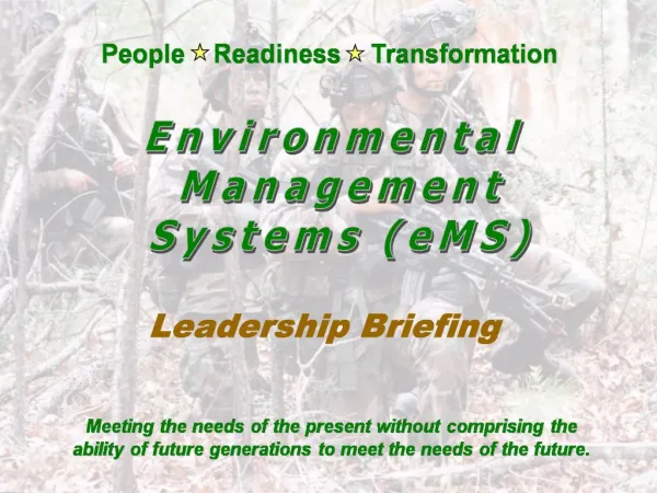 Environmental Management Systems eMS