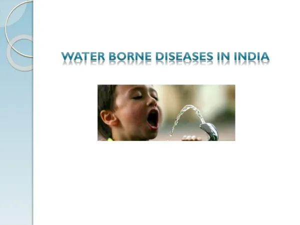 Water-Borne Diseases in India