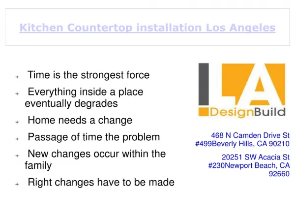 Kitchen countertop installation in LA for quick home renovat