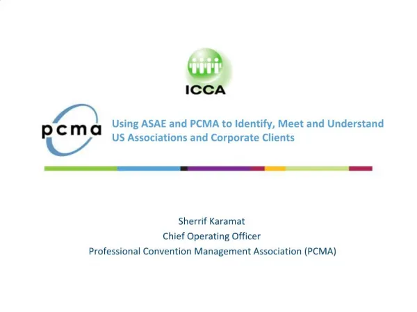 Using ASAE and PCMA to Identify, Meet and Understand US Associations and Corporate Clients