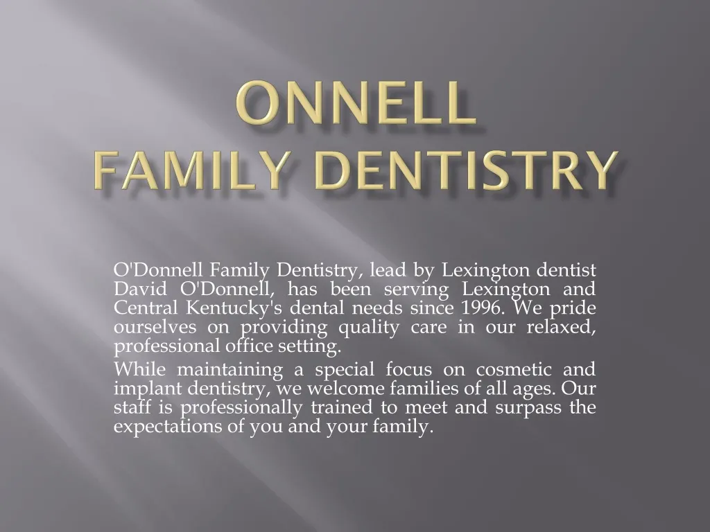onnell family dentistry