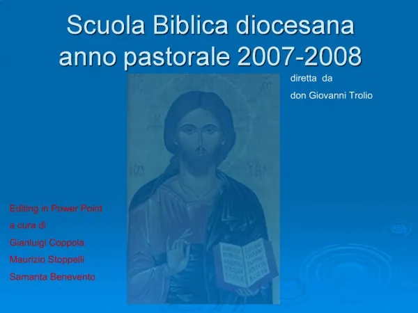 Scuola Biblica diocesana anno pastorale 2007-2008