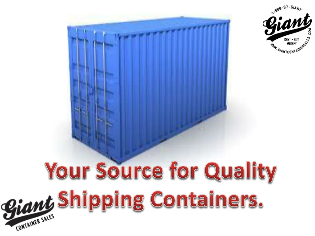 your source for quality shipping containers