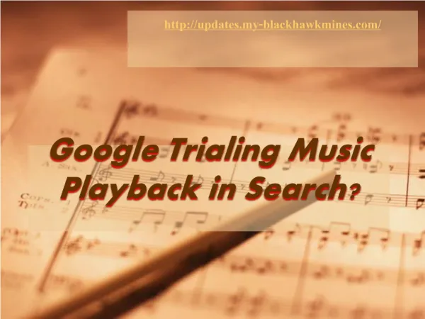 Google Trialing Music Playback in Search?
