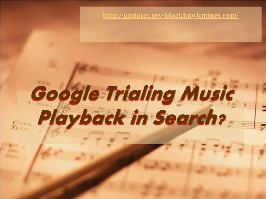 google trialing music playback in search