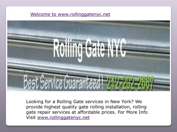 Best Rolling Gate Repair Services NYC