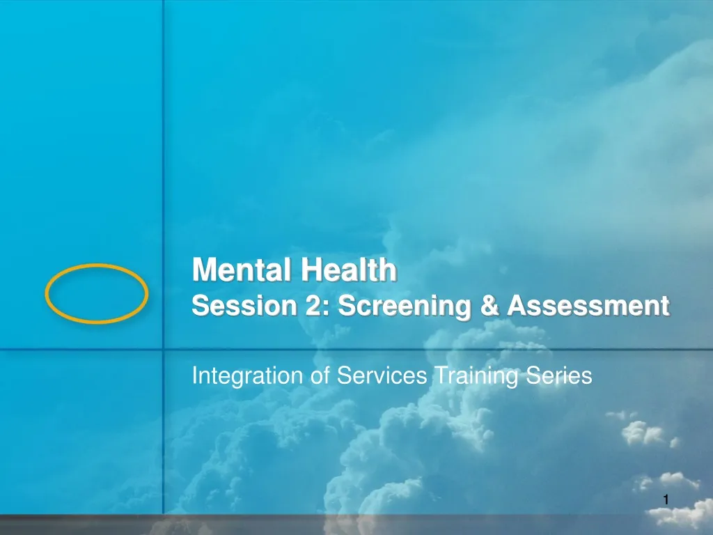 mental health session 2 screening assessment