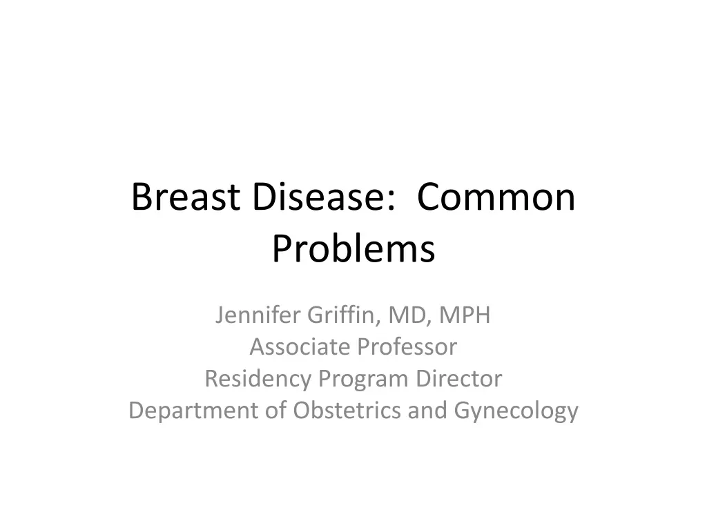 breast disease common problems