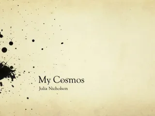 Cosmos - slide 1