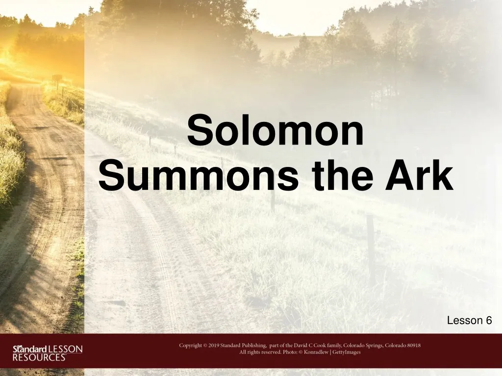 solomon summons the ark