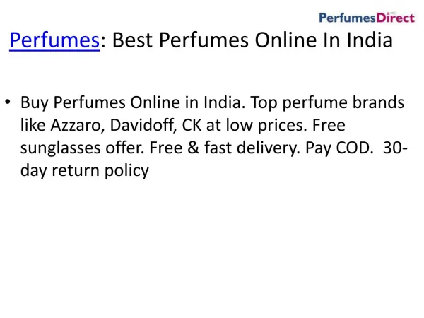 perfumes for sale at perfumesdirect.co.in