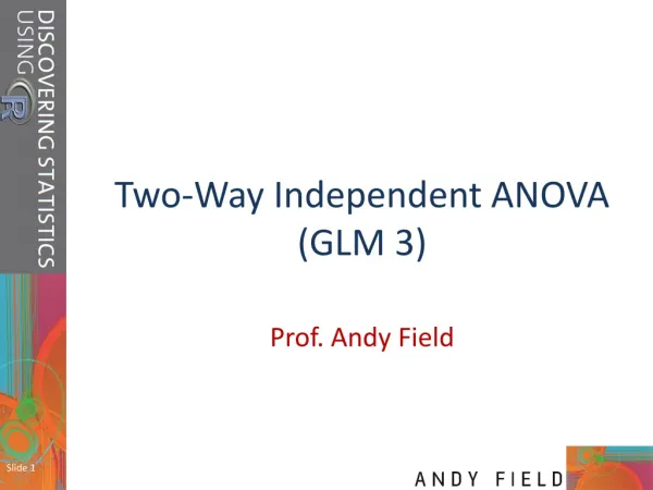 Two-Way Independent ANOVA (GLM 3)