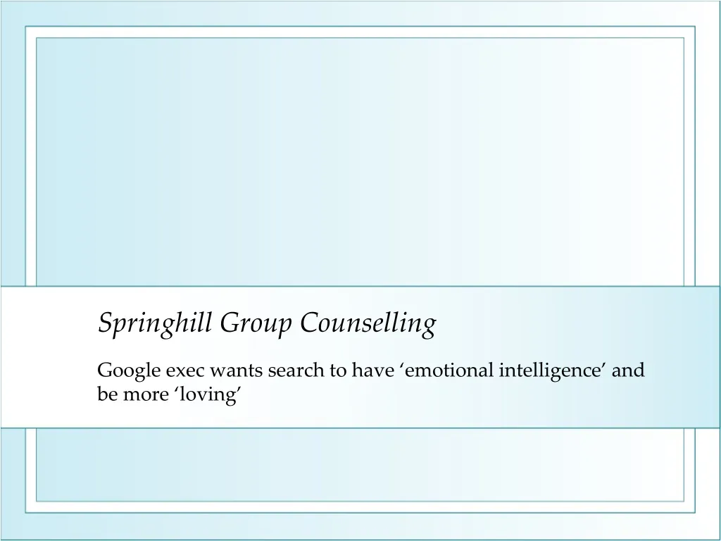 springhill group counselling