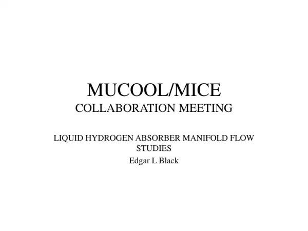 MUCOOL/MICE COLLABORATION MEETING