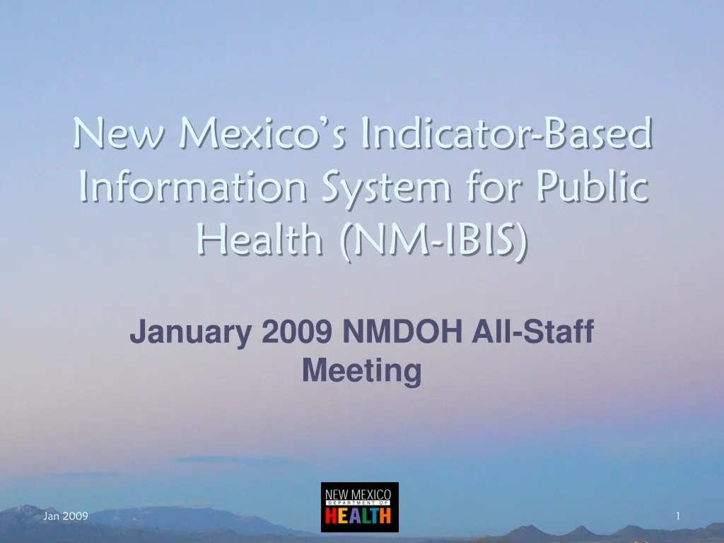 Ppt New Mexico S Indicator Based Information System For Public Health Nm Ibis Powerpoint