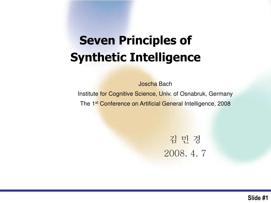 seven principles of synthetic intelligence
